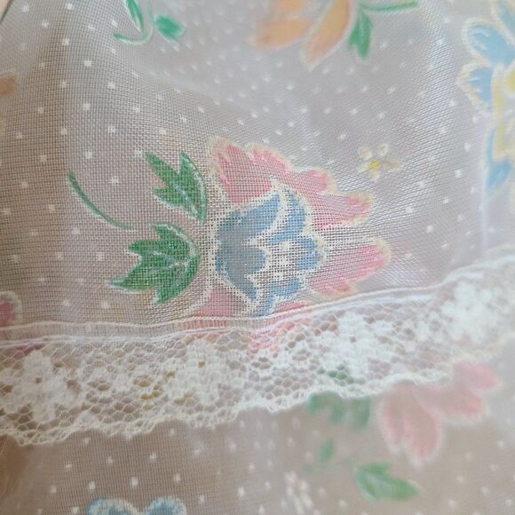 Vintage Lady In Dress MCM Lamp Celluloid Plastic Floral Swiss Dot Hoop Skirt - Picture 8 of 16